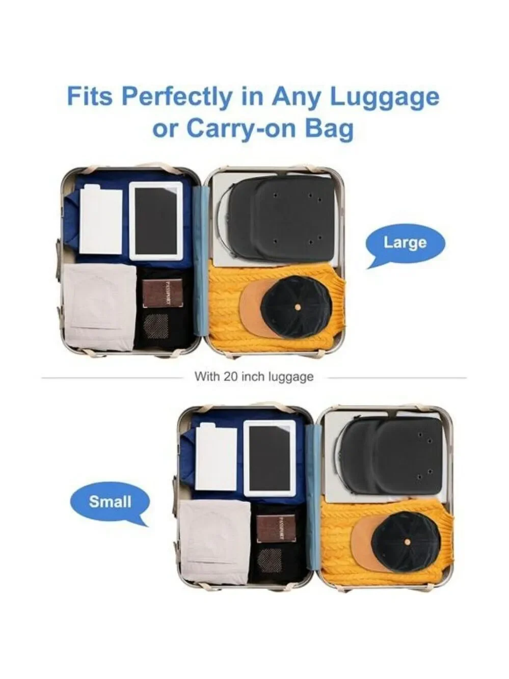 Hard Hat Travel Case Set Baseball Cap Storage Holder with Strap for 10 Hats